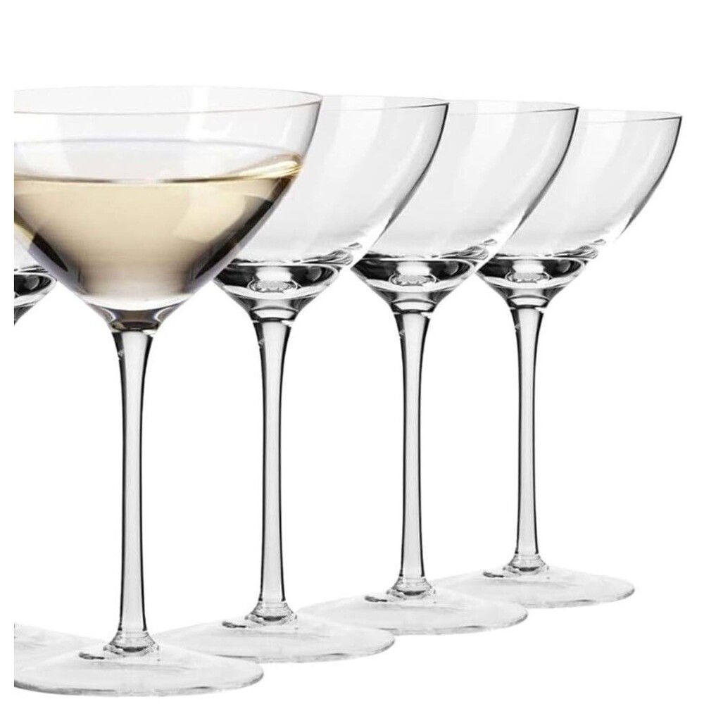KROSNO Martini Glass THAT COOL SHAPE! Poland Cocktail SET of 4 NEW 8-ounce